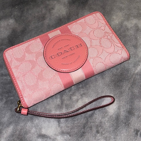 Coach Handbags - Pink Coach Dempsey Continental wallet
